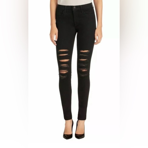 Jbrand Maria high rise super skinny  distressed jeans size 31 - Picture 1 of 10